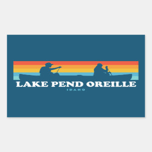 Lake Pend Oreille Idaho Canoe Rechteckiger Aufkleber