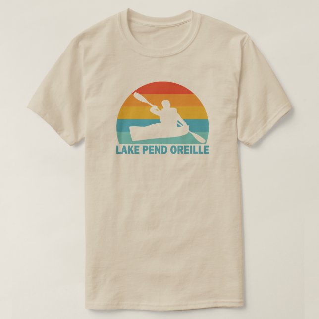 Lake Pend Oreille Idaho Kayak T-Shirt (Design vorne)