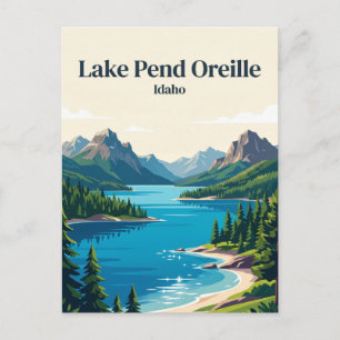Lake Pend Oreille Idaho Postkarte