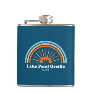 Lake Pend Oreille Idaho Rainbow Flachmann