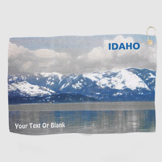 Lake Pend Oreille Winter Golfhandtuch (Horizontal)
