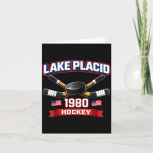 Lake Placid 1980 Hockey Vintage USA Puck New York Karte