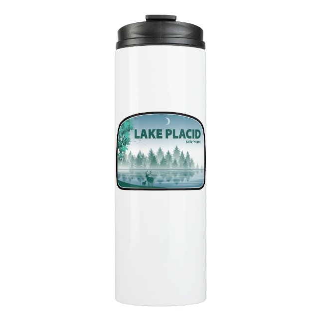 Lake Placid New York Deer Thermosbecher (Vorderseite)