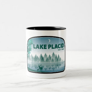 Lake Placid New York Deer Zweifarbige Tasse