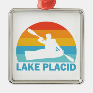 Lake Placid New York Kayak Ornament Aus Metall