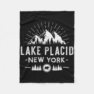 Lake Placid New York - Mountain Skiing Wanderfisch Fleecedecke