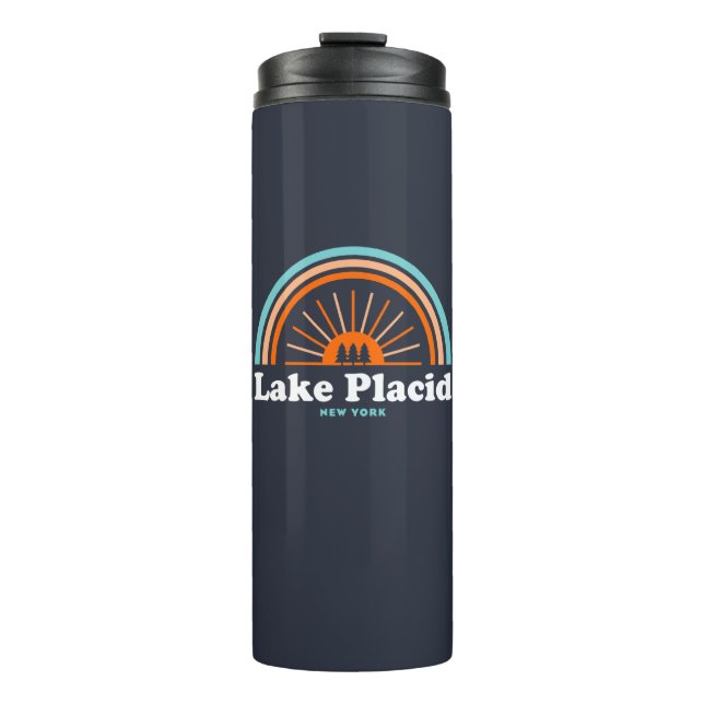 Lake Placid New York Rainbow Thermosbecher (Vorderseite)