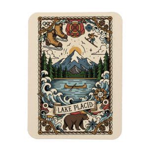 Lake Placid New York Reise Magnet