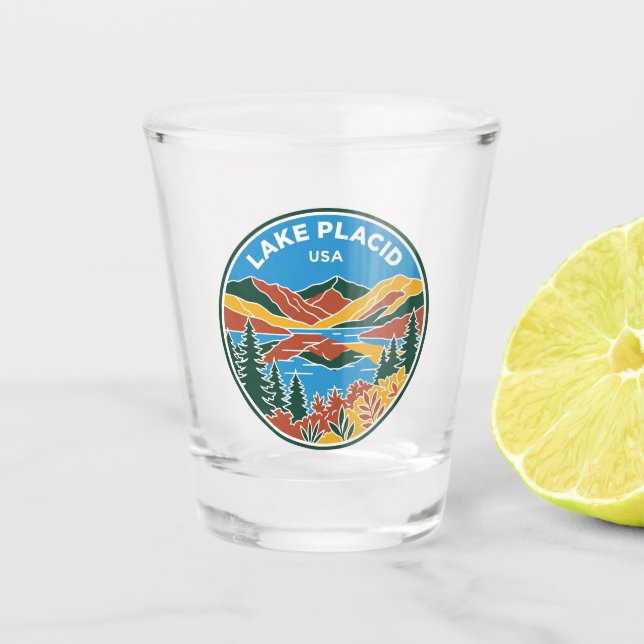 Lake Placid New York Schnapsglas (Vorderseite)