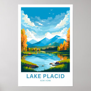 Lake Placid New York Travel Print Poster