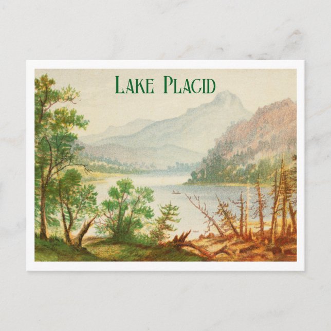 Lake Placid New York Vintag Landschaft Postkarte (Vorderseite)