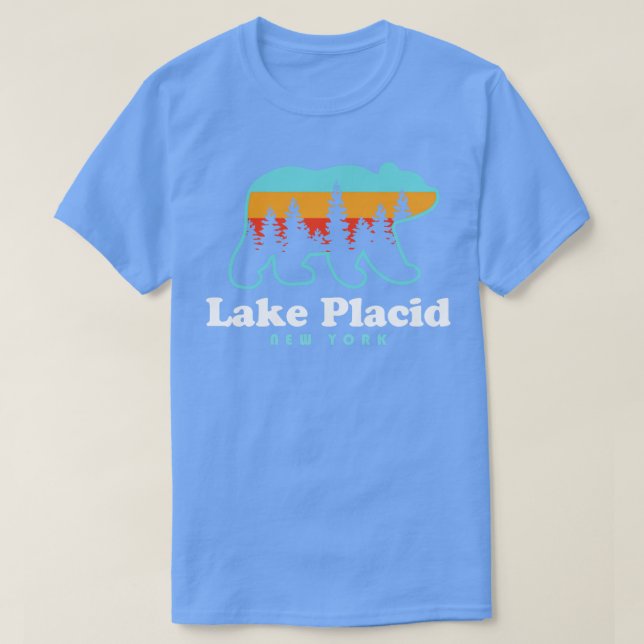 Lake Placid NY Adirondacks New York Bear T-Shirt (Design vorne)