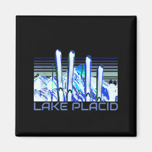 Lake Placid Ski-Accessoires Retro Lake Placid Magnet