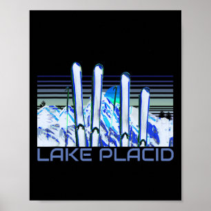 Lake Placid Ski-Accessoires Retro Lake Placid Skif Poster