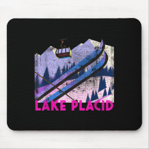 Lake Placid Ski - Vintage-Stil Lake Placid Skifahr Mousepad
