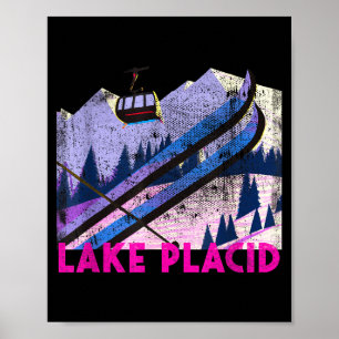 Lake Placid Ski - Vintage Style Lake Placid Skifah Poster