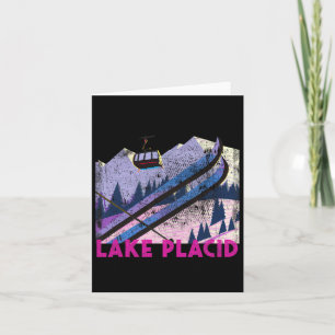 Lake Placid Ski - Vintage Style Skifahren in Lake Karte