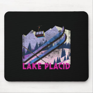 Lake Placid Ski - Vintage Style Skifahren in Lake Mousepad