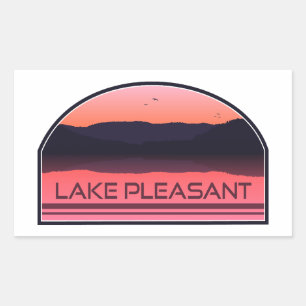 Lake Pleasant Arizona Red Sunrise Rechteckiger Aufkleber