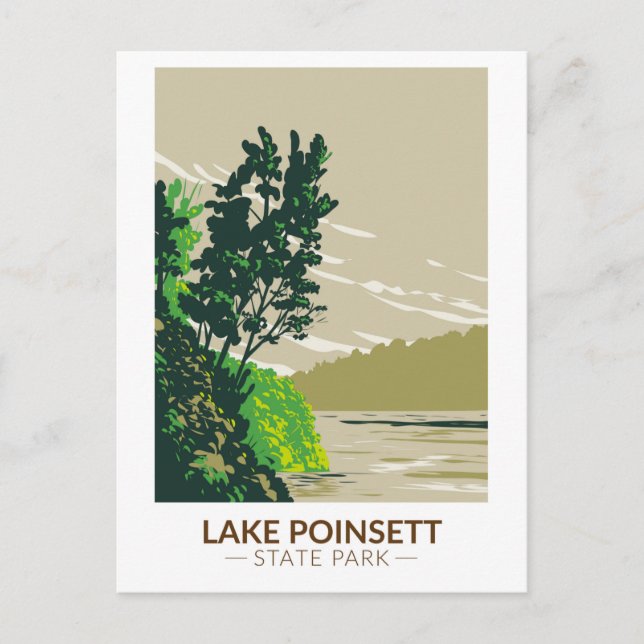 Lake Poinsett Staat Park Arkansas Vintag Postkarte (Vorderseite)