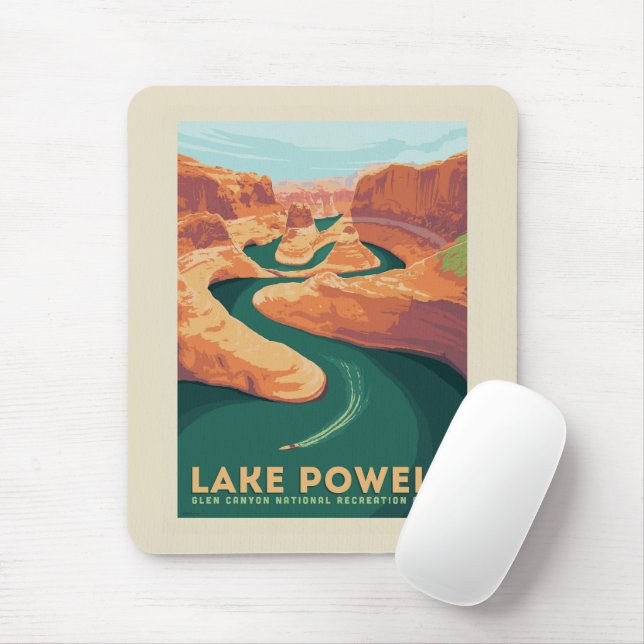 Lake Powell | Arizona & Utah Mousepad (Mit Mouse)