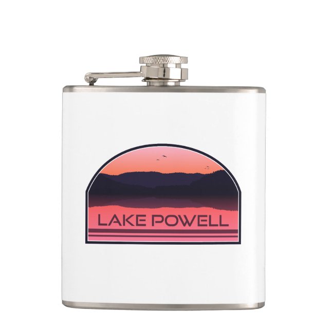 Lake Powell Arizona Utah Red Sunrise Flachmann (Vorderseite)