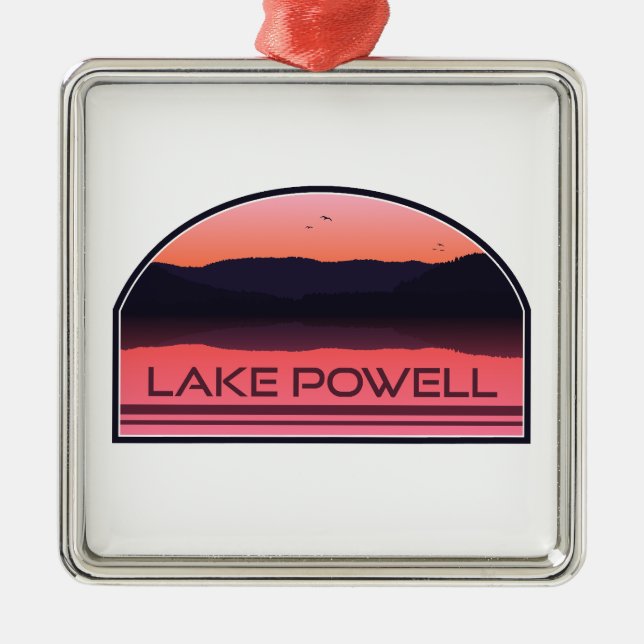 Lake Powell Arizona Utah Red Sunrise Ornament Aus Metall (Vorne)