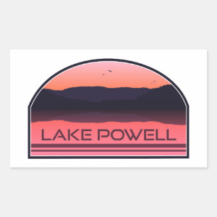Lake Powell Arizona Utah Red Sunrise Rechteckiger Aufkleber