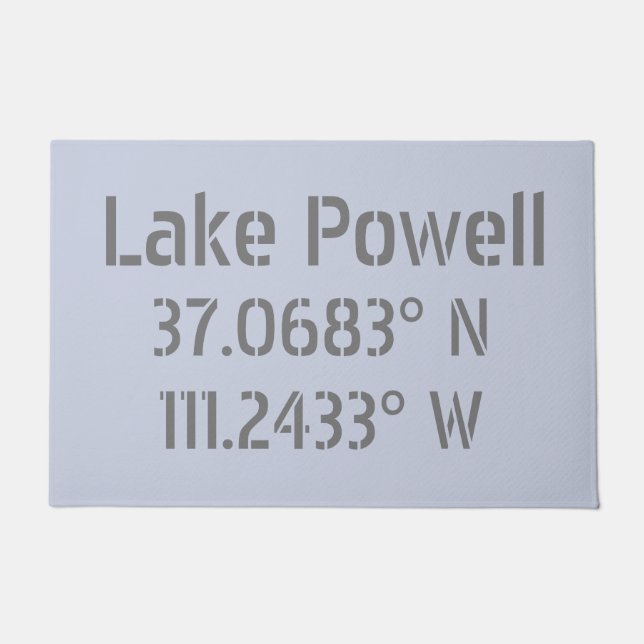 Lake Powell AZ Latitude Longitude Fußmatte (Vorderseite)