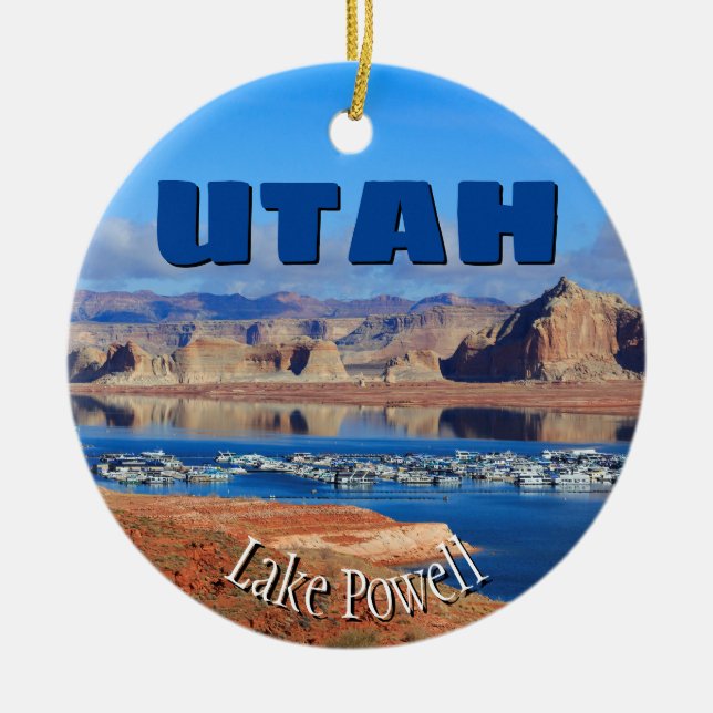 Lake Powell Houseboards Keramik Ornament (Vorne)