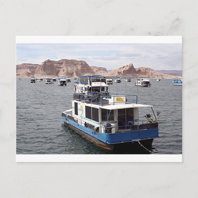 Lake Powell Houseboat, Arizona, USA 2 Postkarte (Vorderseite)