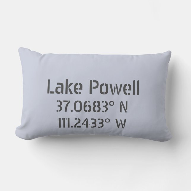 Lake Powell Latitude Longitude Lendenkissen (Vorderseite)
