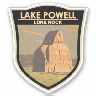 Lake Powell Lone Rock Art Vintag Aufkleber