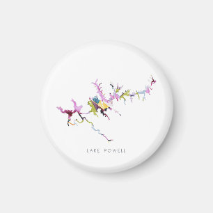 Lake Powell Minimalistische Silhouette Karte Magnet