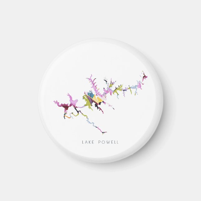 Lake Powell Minimalistische Silhouette Karte Magnet (Vorne)