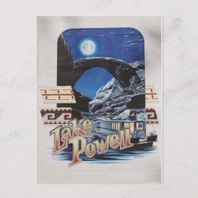 Lake Powell Moonlite Landschaftlich Postkarte (Vorderseite)
