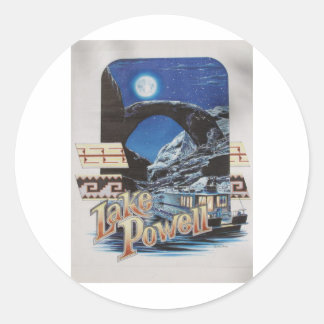 Lake Powell Moonlite Landschaftlich Runder Aufkleber