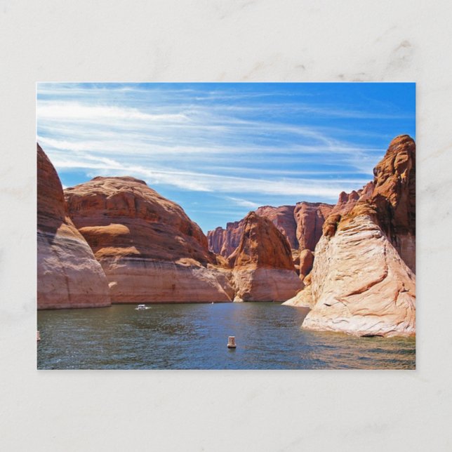 Lake Powell Page Arizona Wasserspeicher Landschaft Postkarte (Vorderseite)