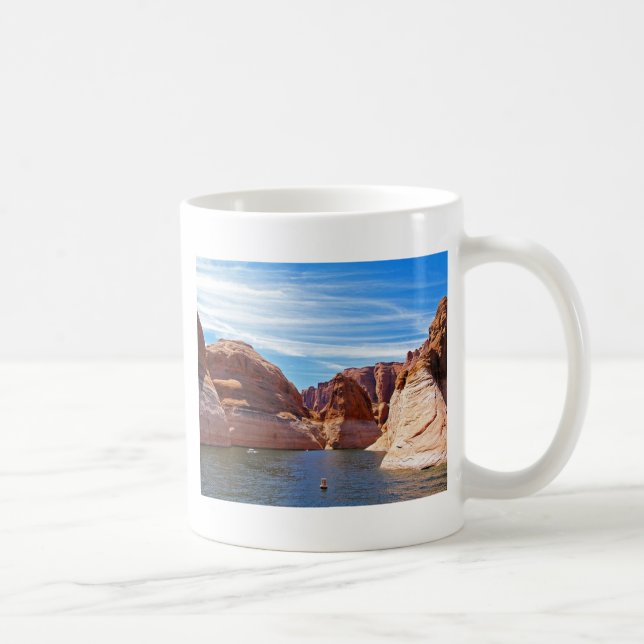 Lake Powell Page Arizona Water Reservoir Landscape Tasse (Rechts)
