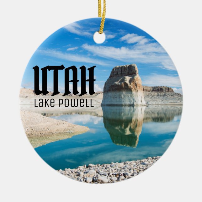 Lake Powell Utah Lone Rock Keramik Ornament (Vorne)