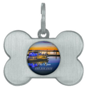 Lake Ray Hubbard Rockwall TX Sunset Pet Tag Tiermarke
