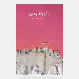 Lake Retba, Senegal - Rosa See Boote Acrylschild