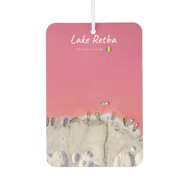 Lake Retba, Senegal - Rosa See Boote Autolufterfrischer (Vorderseite)
