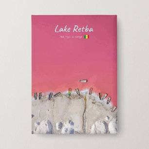 Lake Retba, Senegal - Rosa See Boote Button