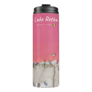 Lake Retba, Senegal - Rosa See Boote Thermosbecher