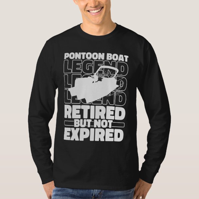 Lake Retired Boating  Pontoon Boat T-Shirt (Vorderseite)