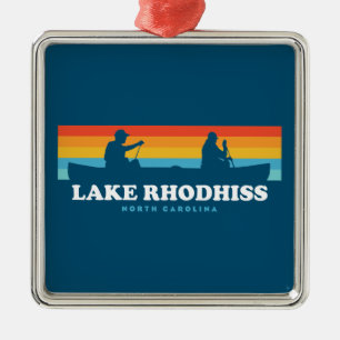 Lake Rhodhiss North Carolina Kanu Ornament Aus Metall