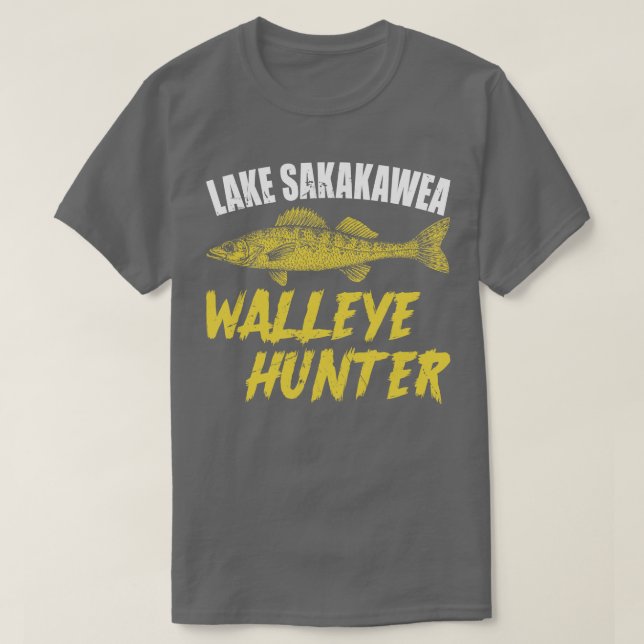 Lake Sakakawea Walleye Hunter T-Shirt (Design vorne)