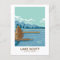 Lake Scott Staat Park Kansas Vintag