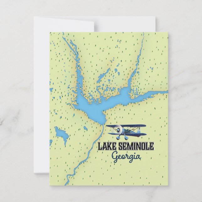 Lake Seminole Georgia Karte Poster (Vorderseite)
